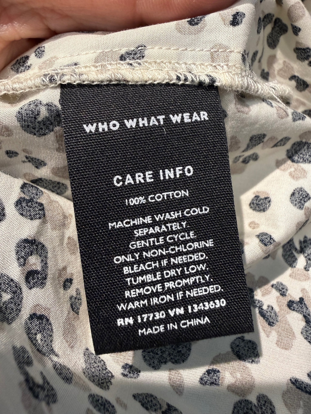 Who What Wear Leopard Print Cotton Midi Dress
