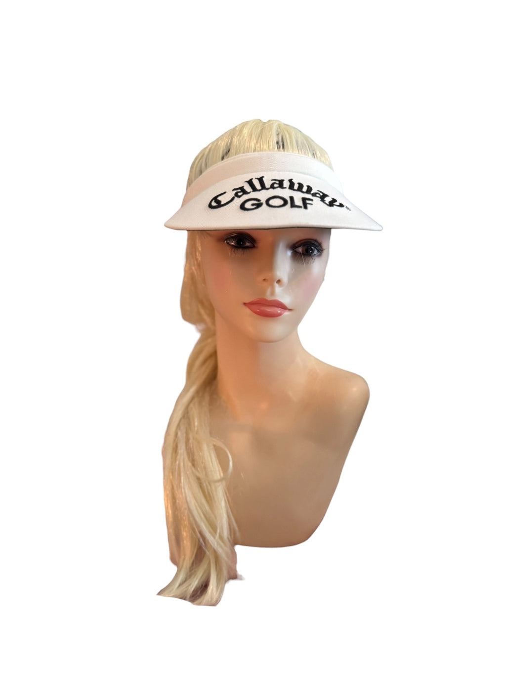 Vintage Callaway Golf White Visor Hat