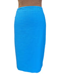 Lafayette 148 New York Blue Textured Pencil Skirt