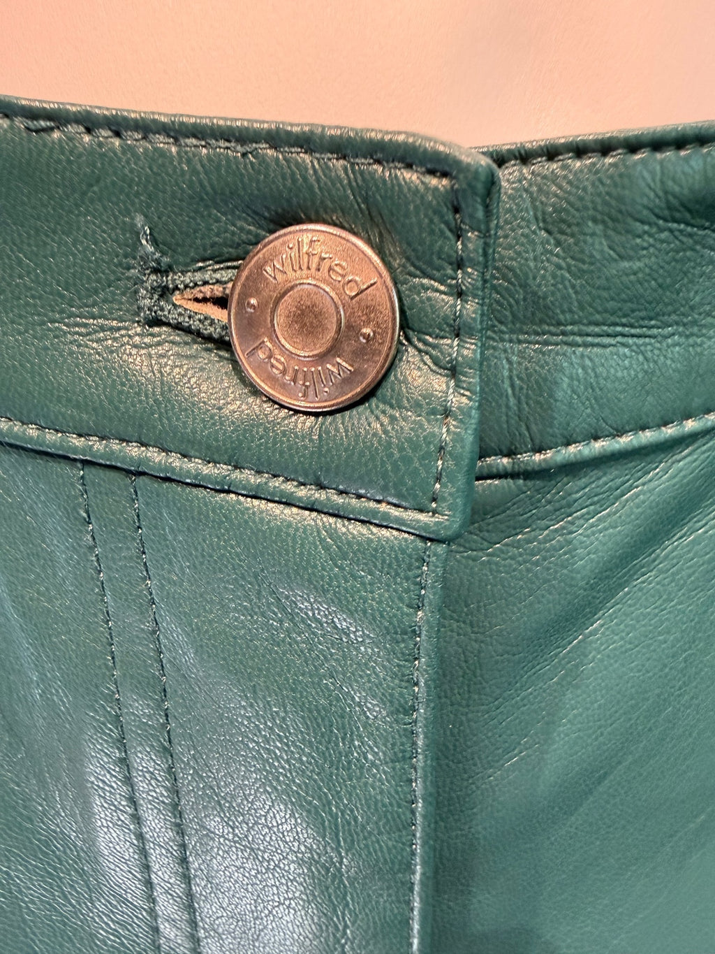 Wilfred Women's Teal Faux Leather Pants