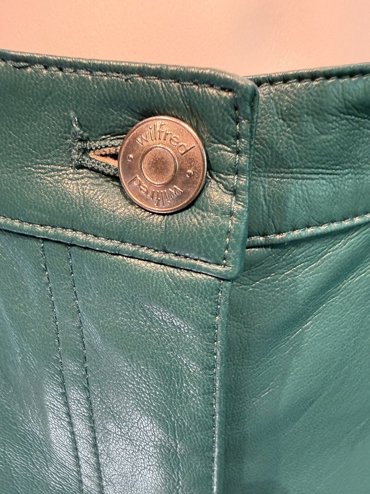 Wilfred Women's Teal Faux Leather Pants