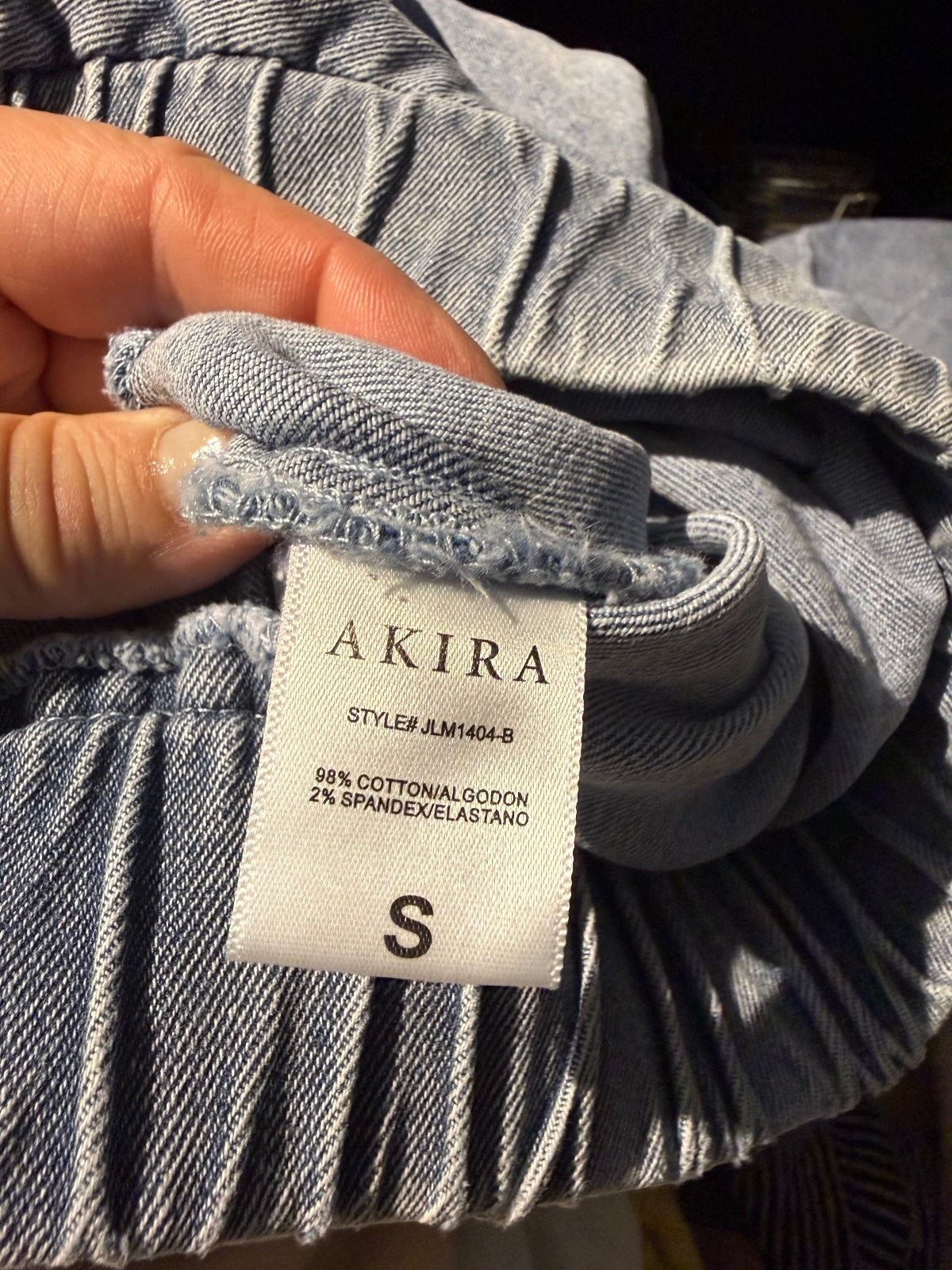 Akira Light Blue Denim Maxi Skirt with High Side Slits
