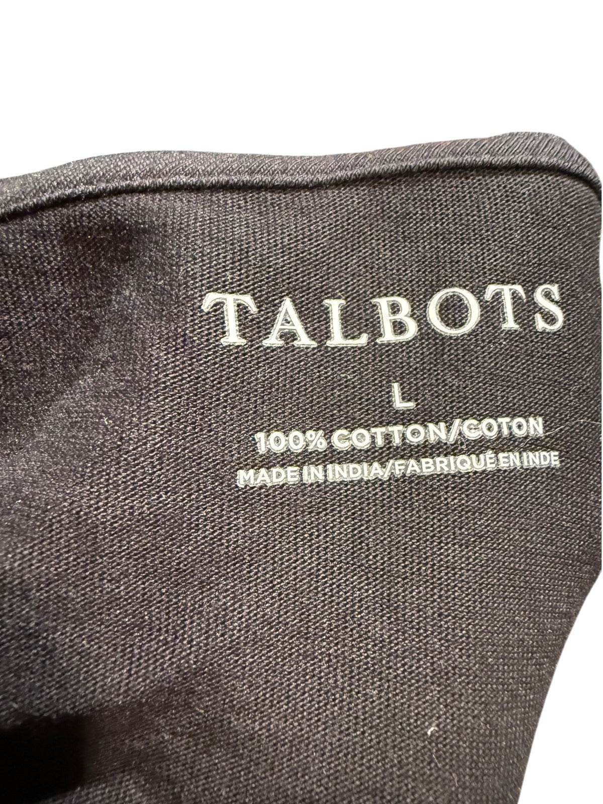 Talbots Black Cotton Shirt with ‘L'amour’ Embroidered Detail