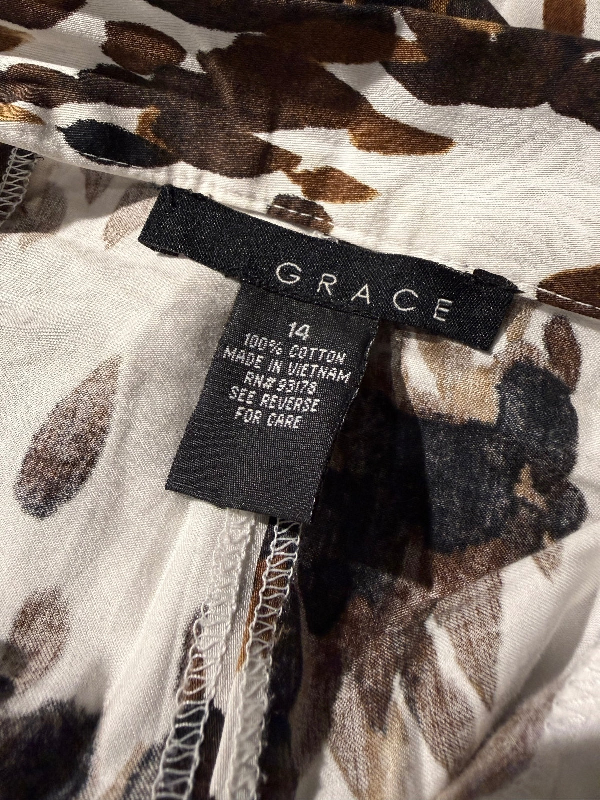 Grace Women's Floral Cotton Midi Skirt