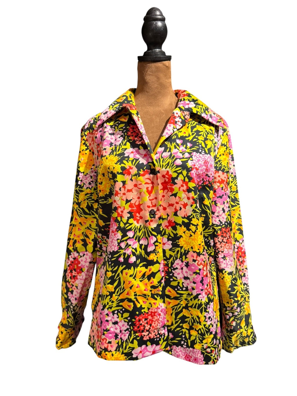 Vintage 60s Alex Colman California Floral Button-Up Shirt