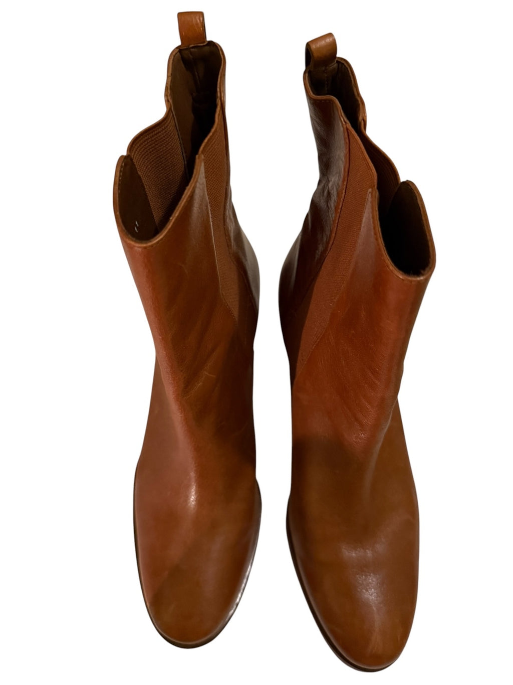 Cole Haan Brown Leather Ankle Boots with Block Heel