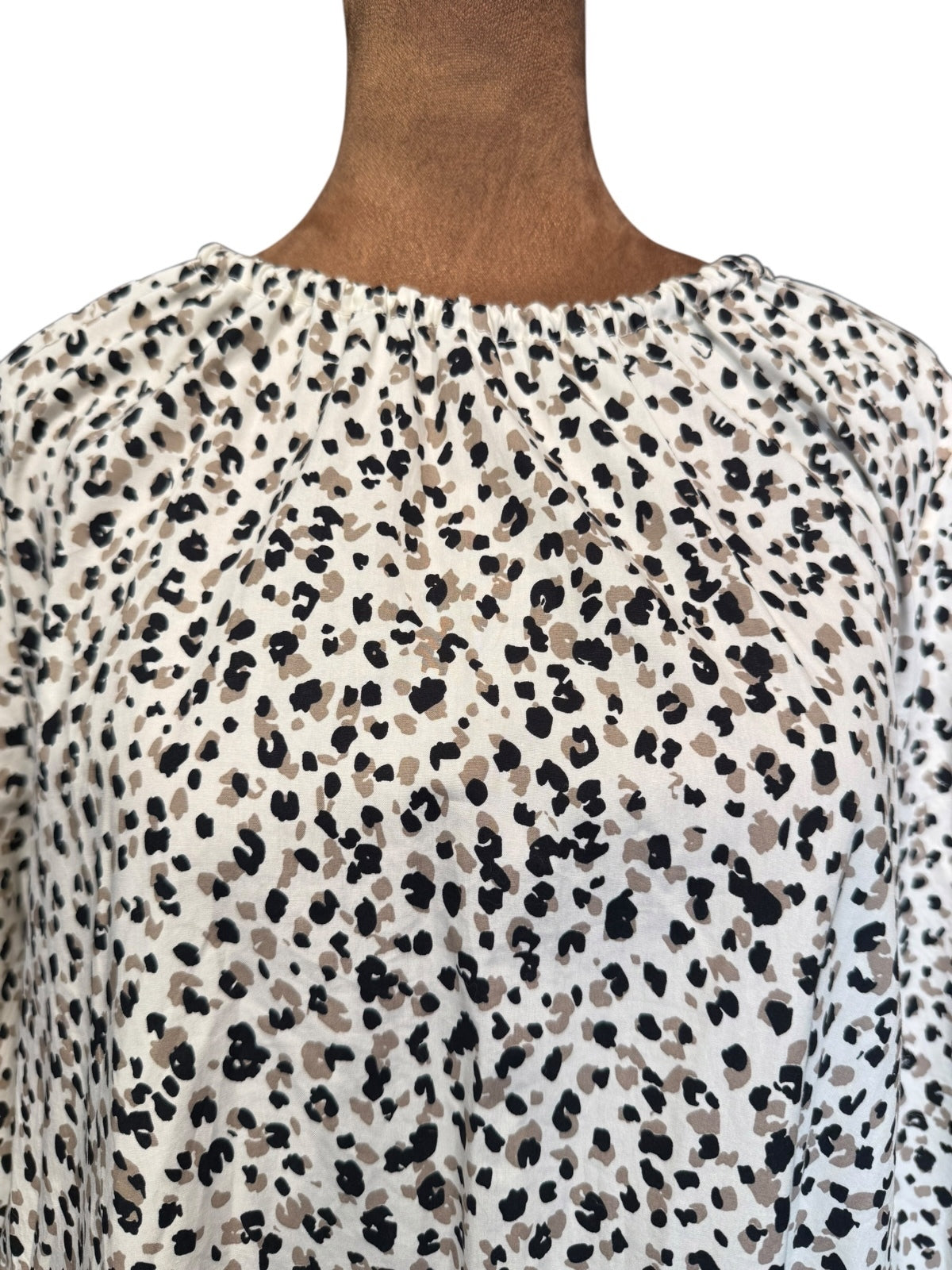 Who What Wear Leopard Print Cotton Midi Dress