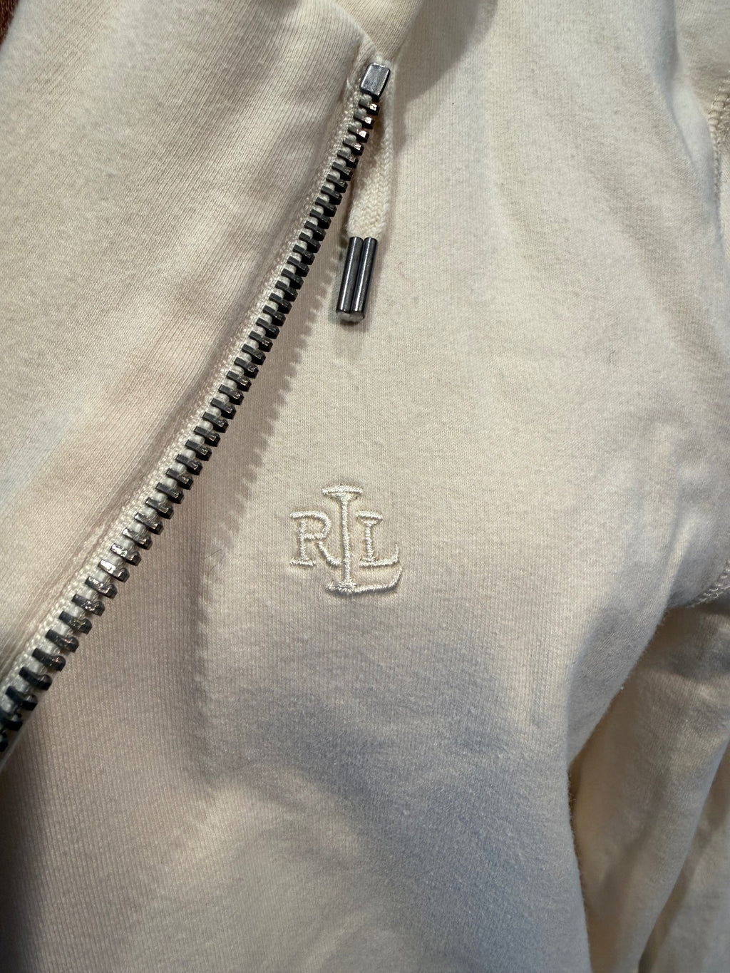 Ralph Lauren Cream Zip-Up Hoodie Jacket