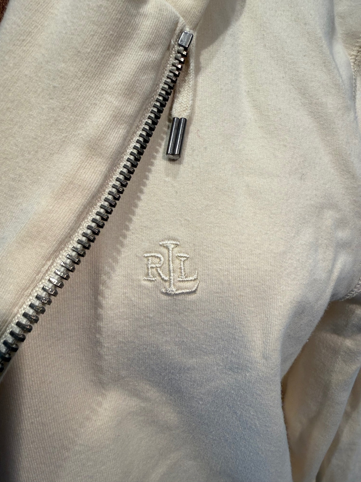 Ralph Lauren Cream Zip-Up Hoodie Jacket
