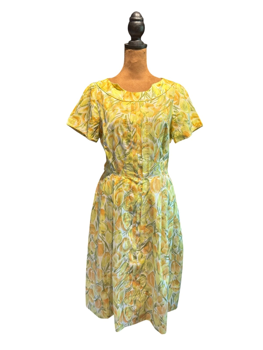Vintage Korell Yellow Floral Dress