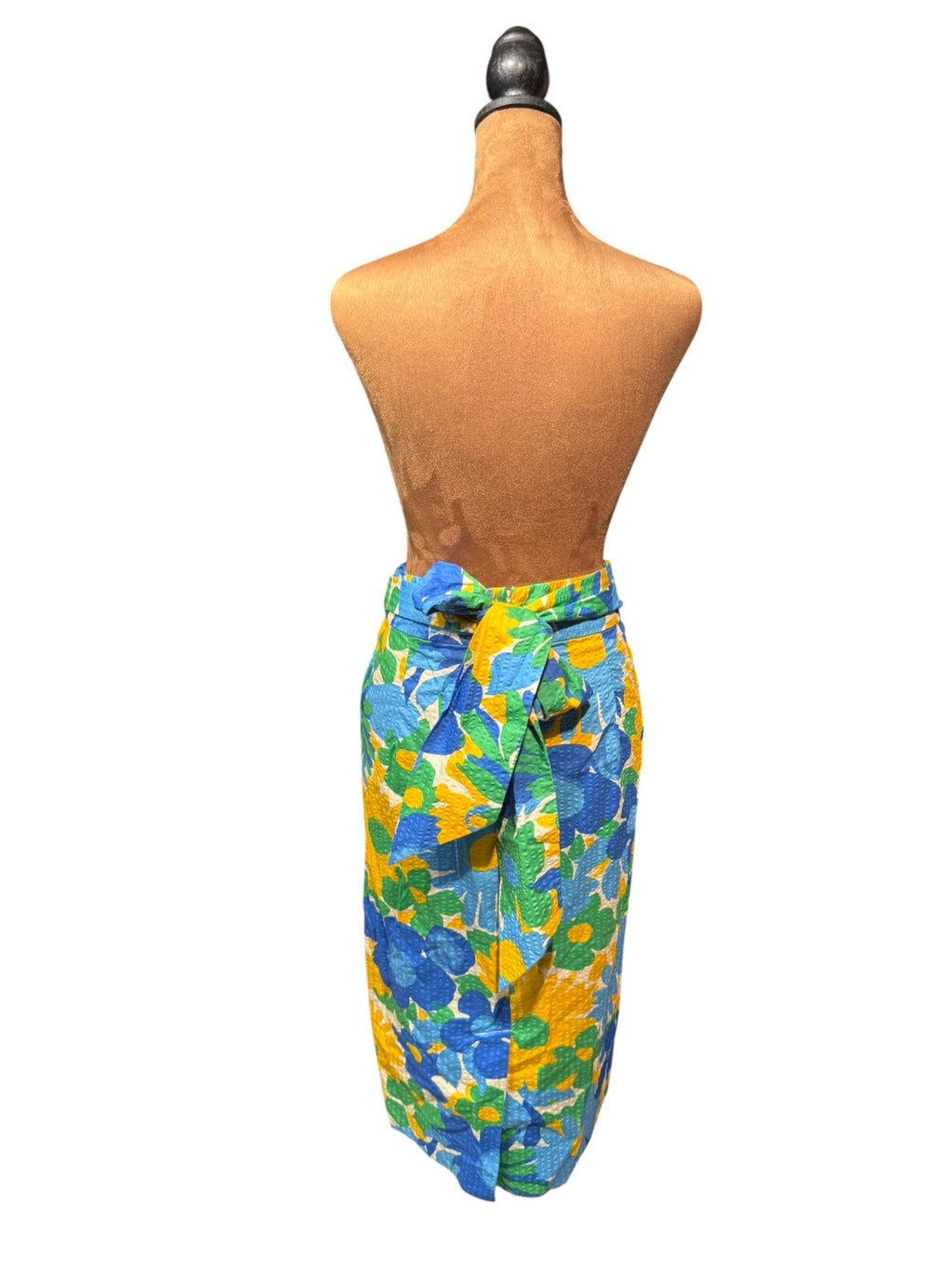 J.Crew Floral Midi Skirt with Tie Waist