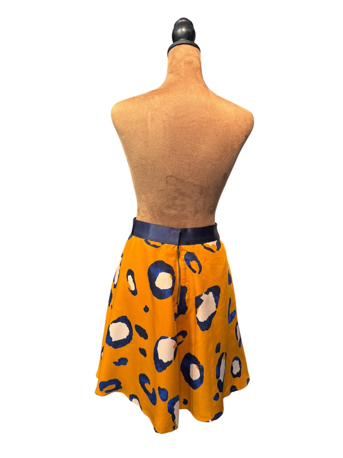 3.1 Phillip Lim 20th Orange Blue Leopard Print Skirt