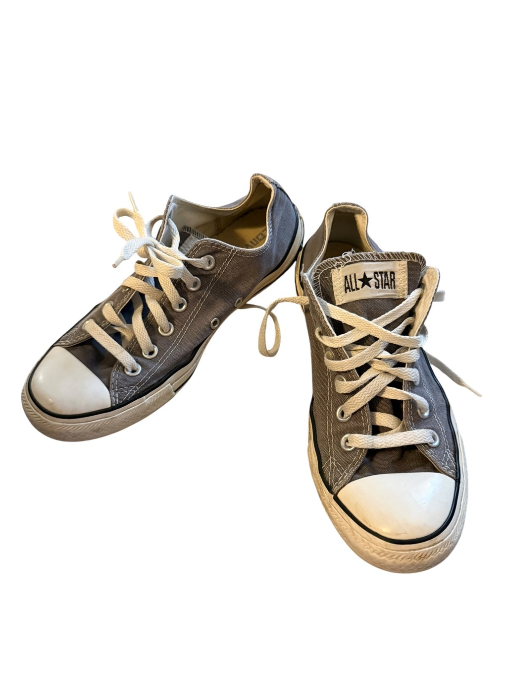 Converse All Star Low Top Sneakers Size 7 Gray Canvas