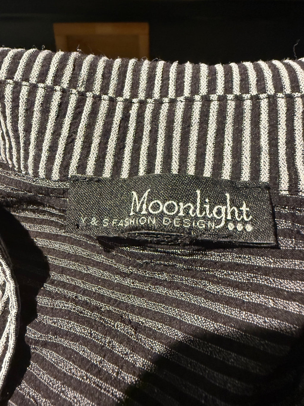 Moonlight Black and White Striped Button-Up Tunic Jacket