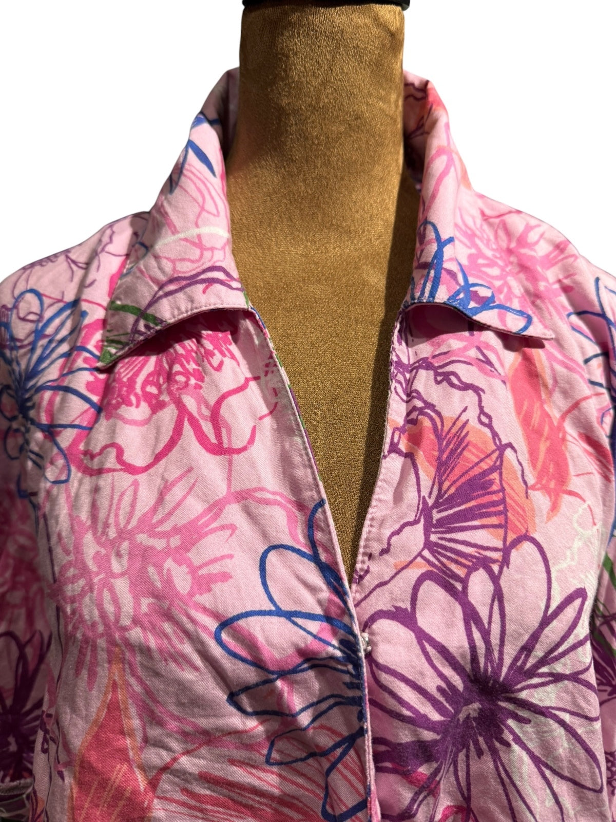 KUT from the Kloth Pink Floral Button-Up Shirt