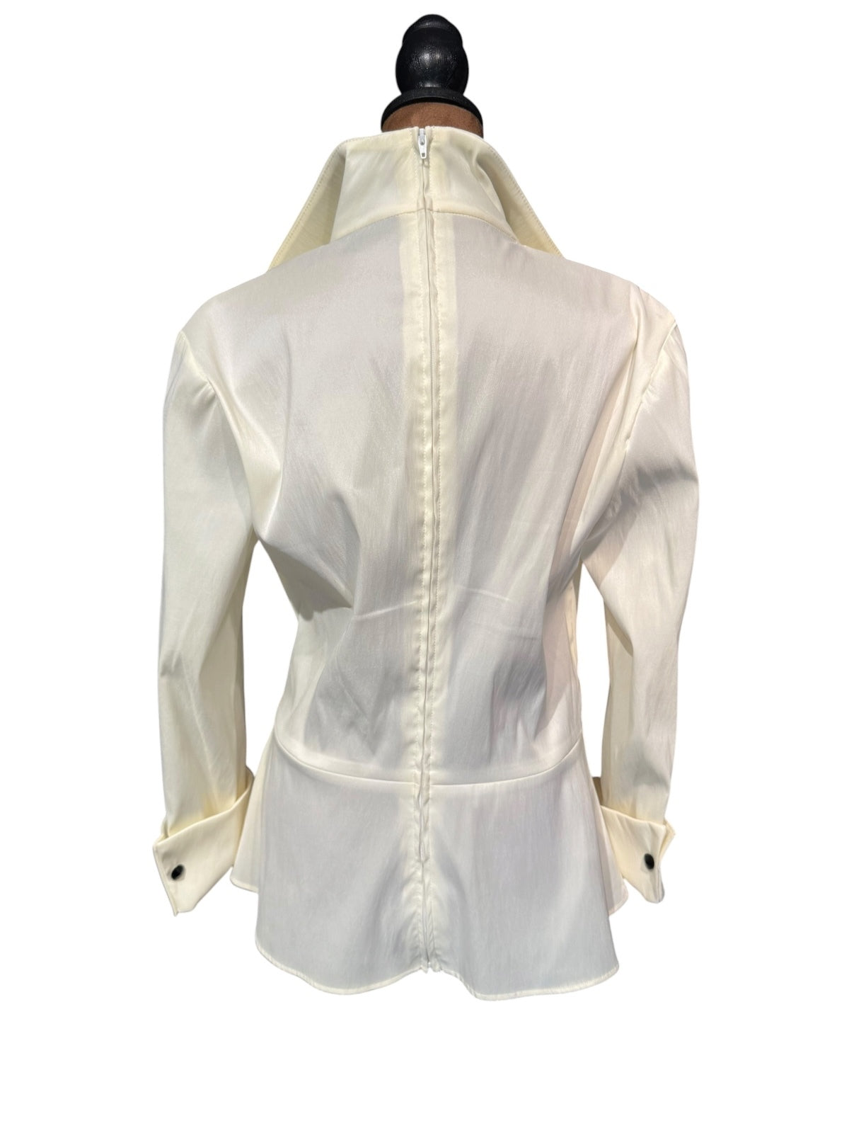 Tadashi Collection Elegant Ivory Wrap Blouse