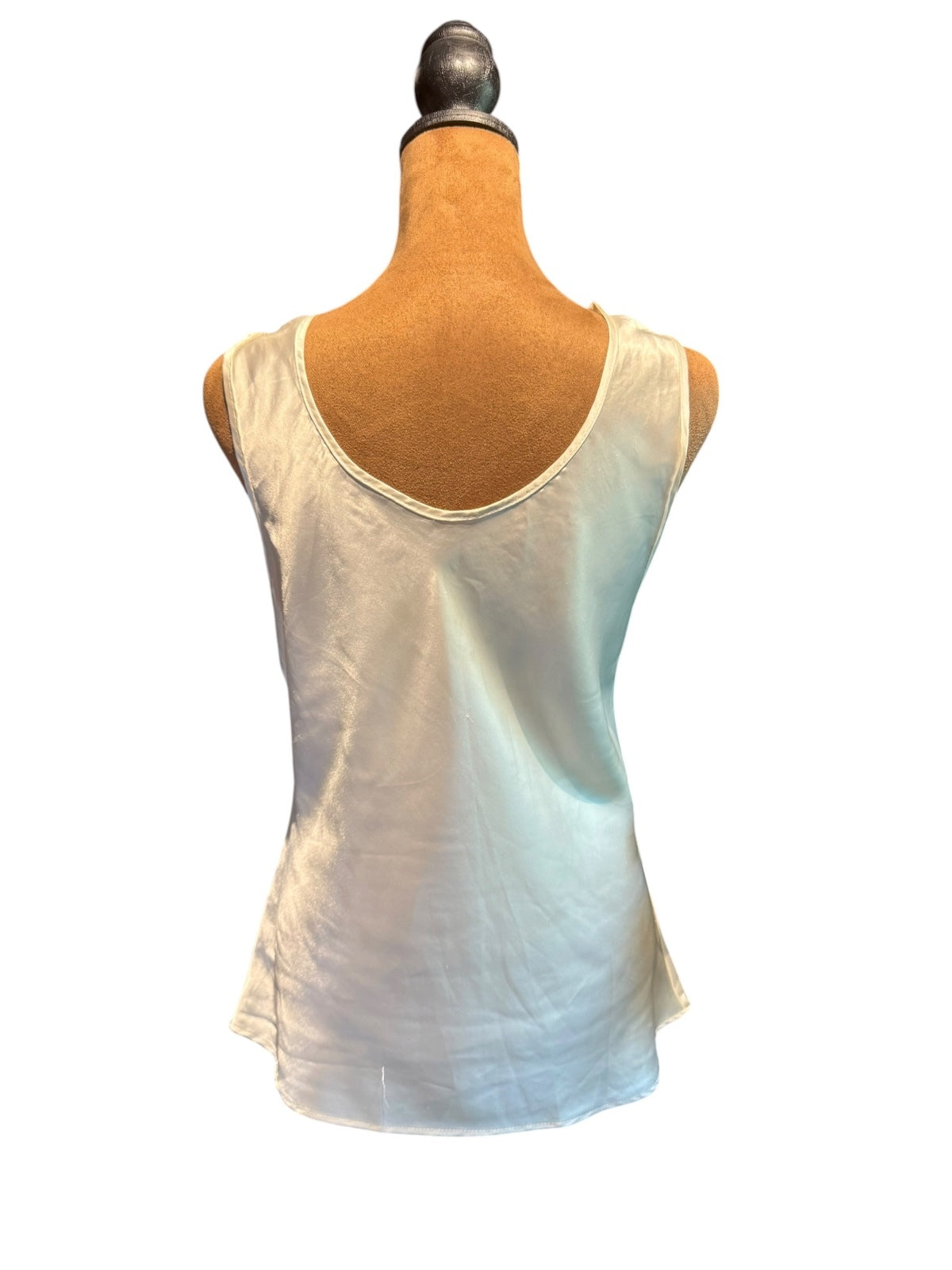Cinema Etoile Cream Lace Trim Sleeveless Cami Top