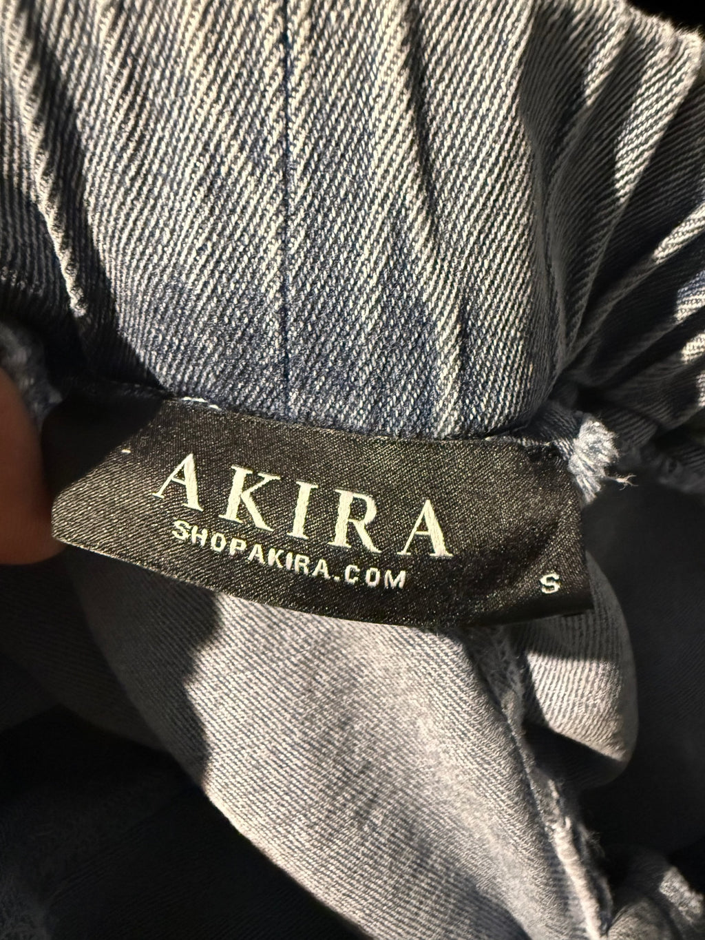 Akira Light Blue Denim Maxi Skirt with High Side Slits
