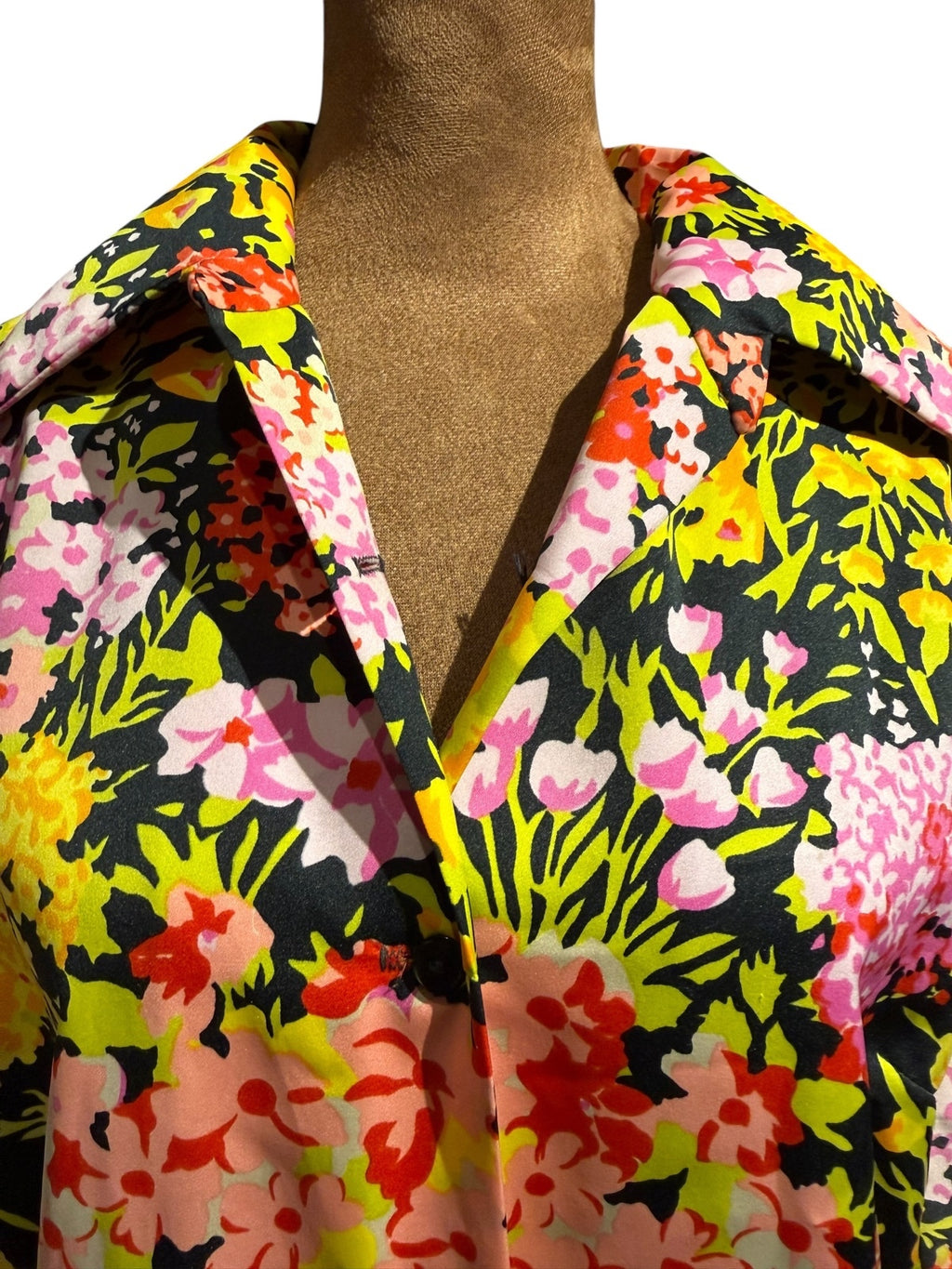 Vintage 60s Alex Colman California Floral Button-Up Shirt