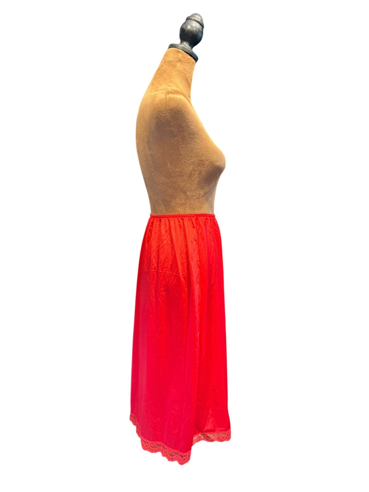 Deena Vintage Red Nylon Half Slip Skirt Medium