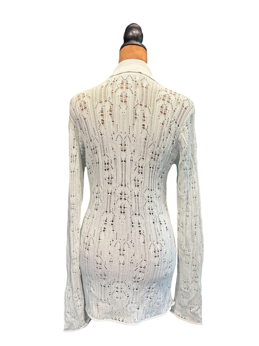 Joie Lightweight Button-Up Knit Sweater Cardigan in Soft Sea
