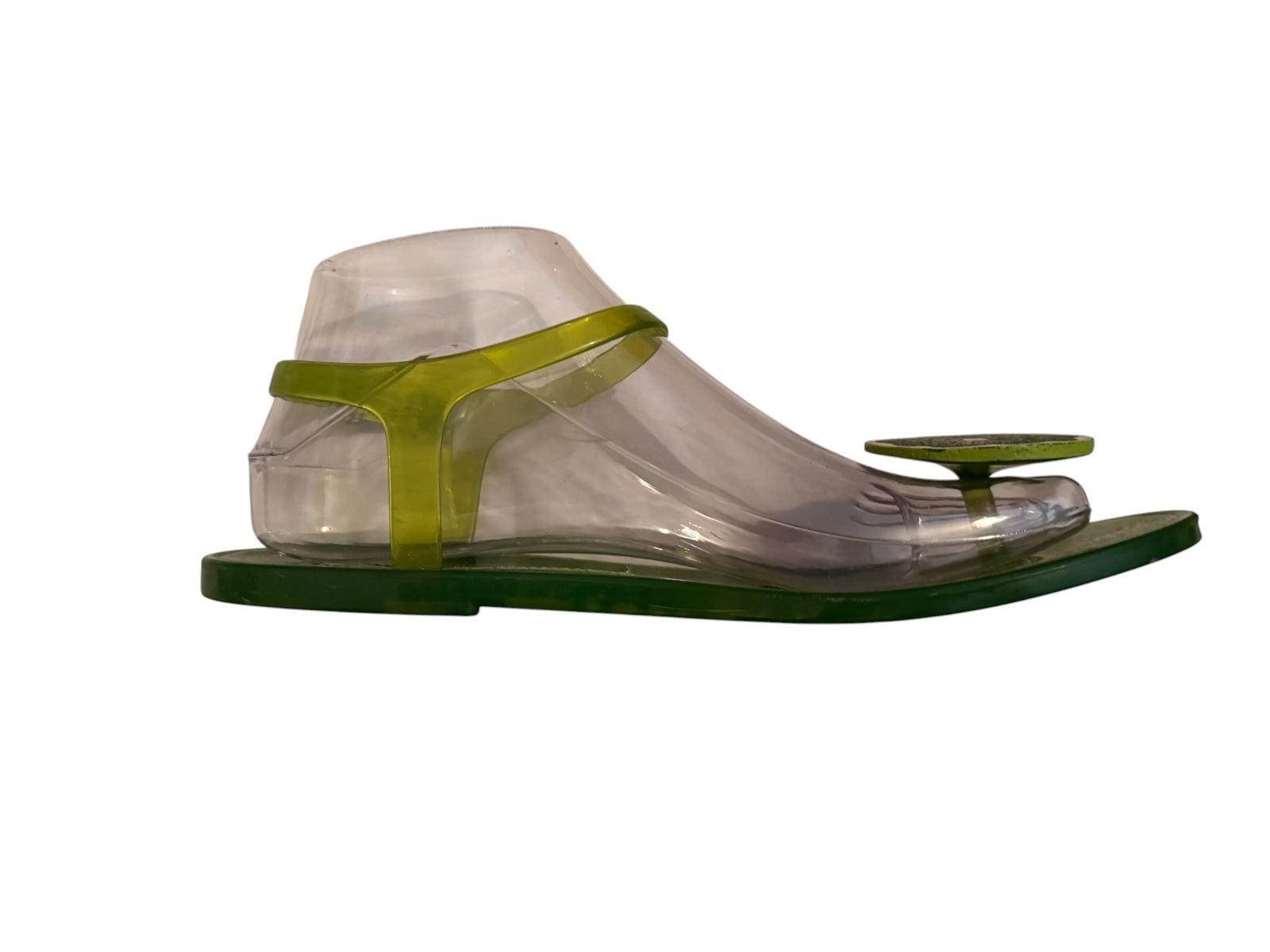 Katy Perry Green Jelly Sandals with Lime Detail