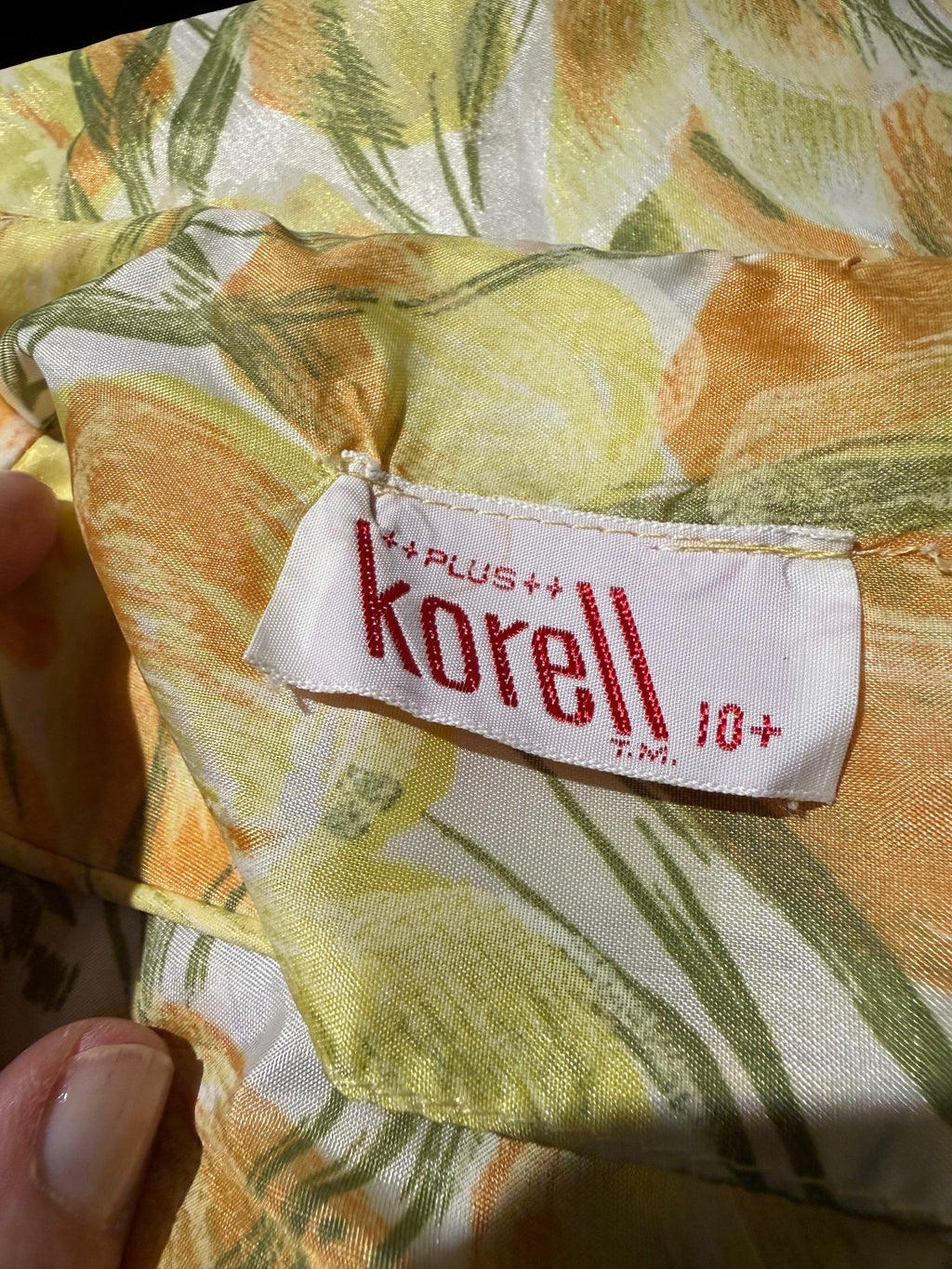 Vintage Korell Yellow Floral Dress
