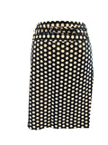 Rafaella Classic Black and White Polka Dot Skirt with Belt -