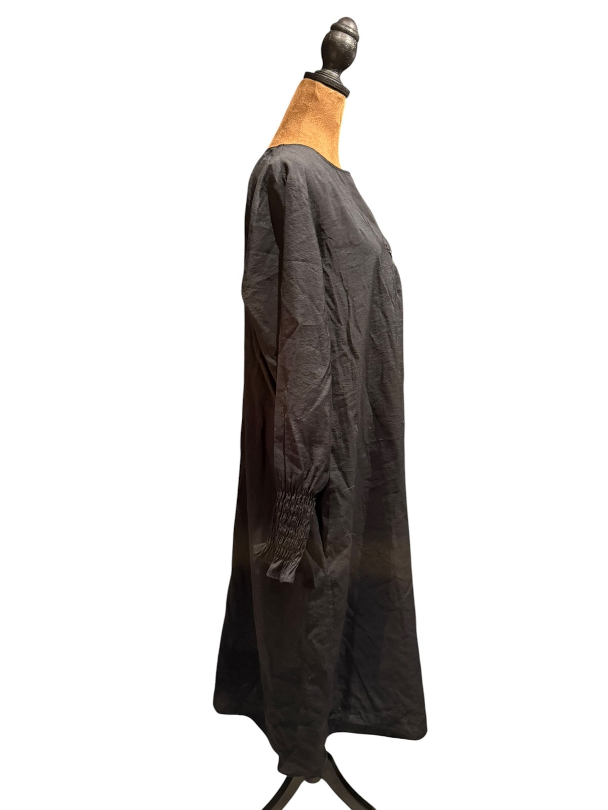 COS Black Long Sleeve Midi Dress