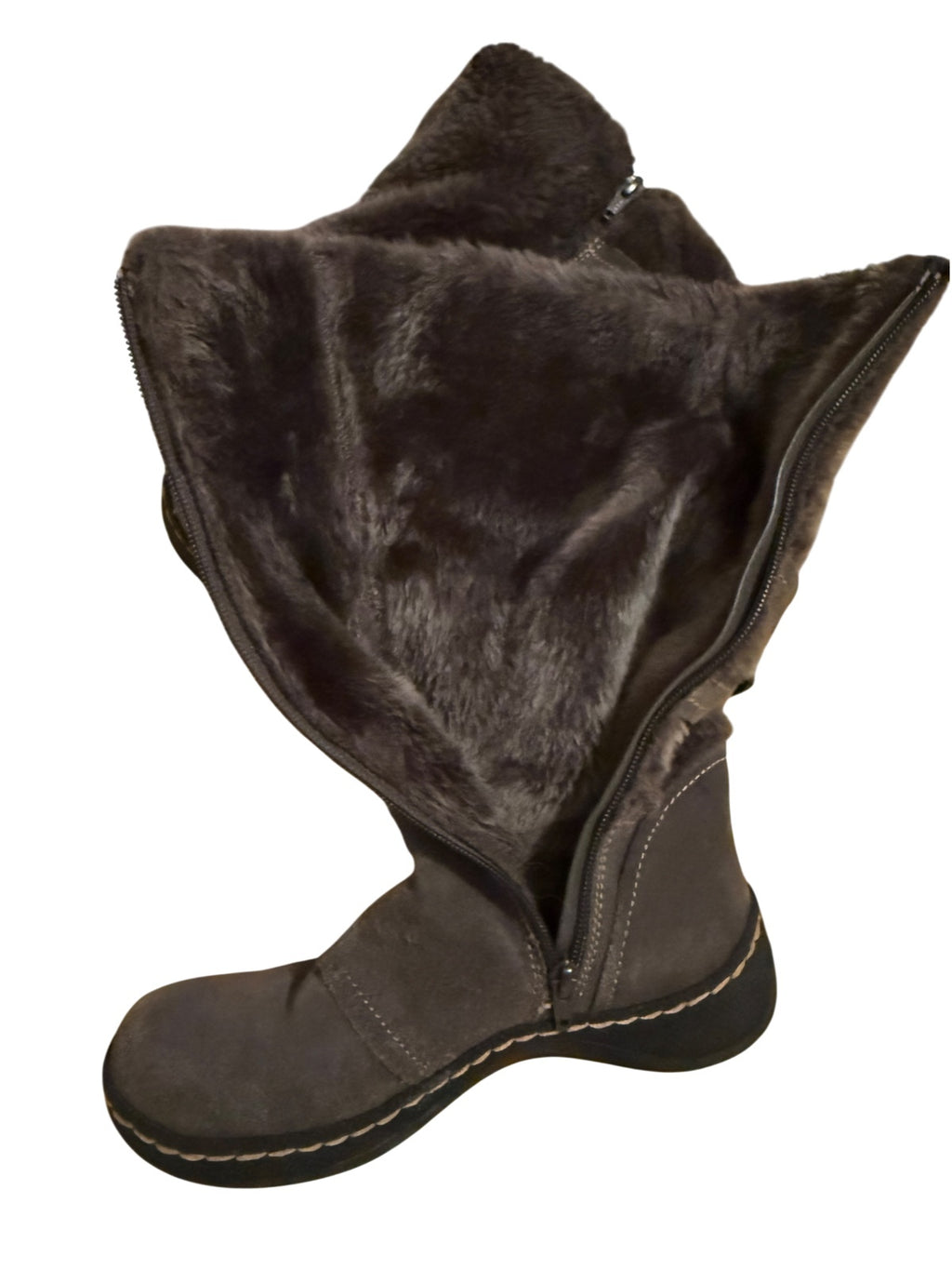 G.H. Bass & Co. Women's Brown Suede Shearling Lined Winter Boots