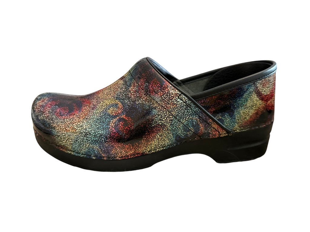 Dansko Multi-Color Patent Leather Clogs