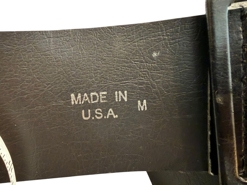 Extra Wide Black Faux Leather Belt