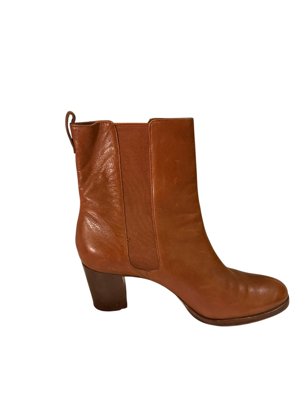 Cole Haan Brown Leather Ankle Boots with Block Heel