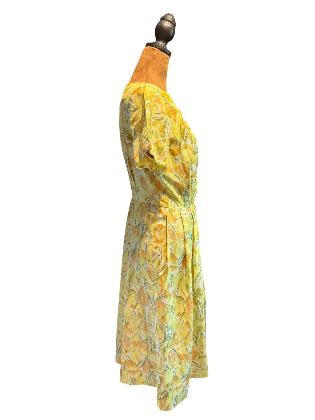 Vintage Korell Yellow Floral Dress