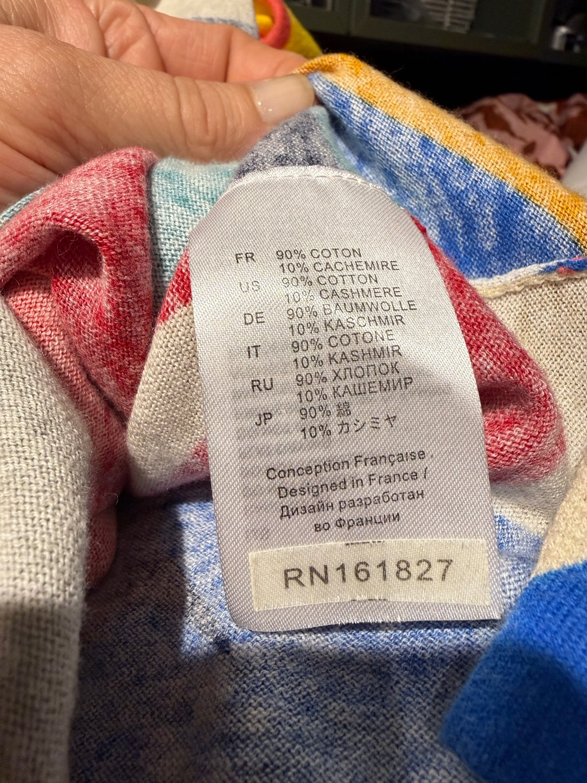 Estheme Cachemire V-Neck Sweater Cotton/Cashmere Blend