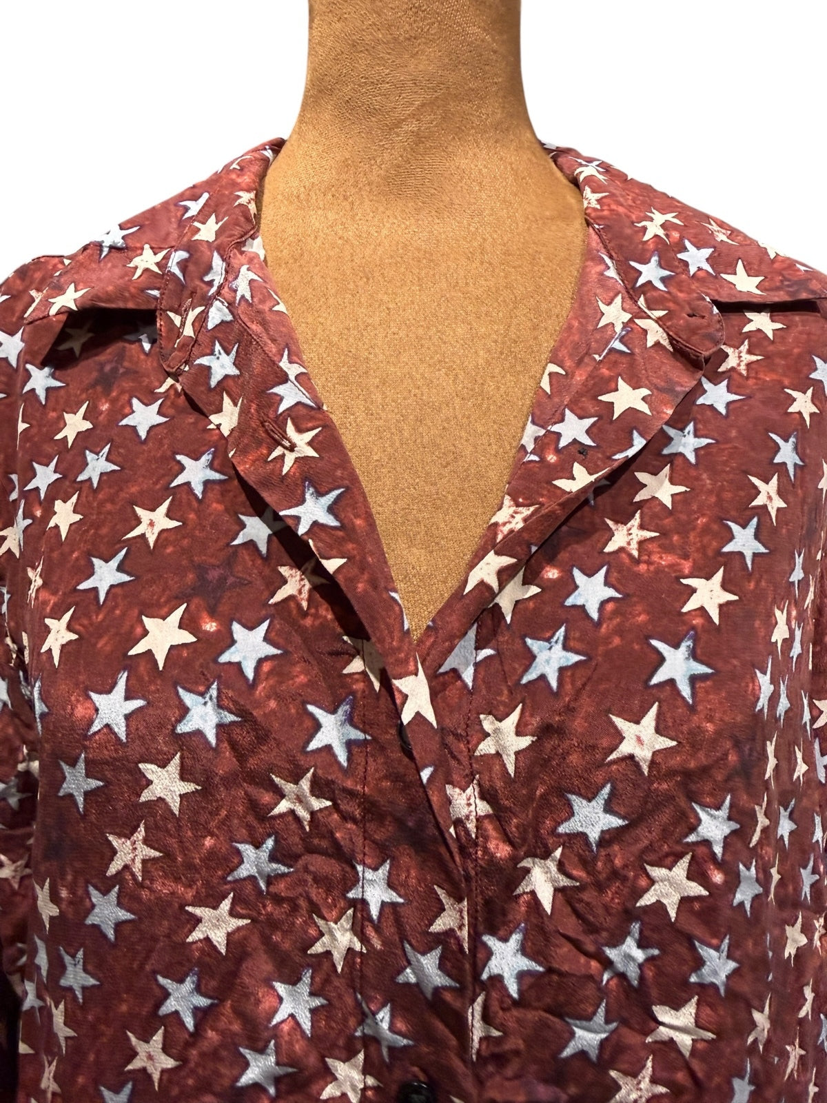 Sandro Paris Star-Print Button-Up Shirt