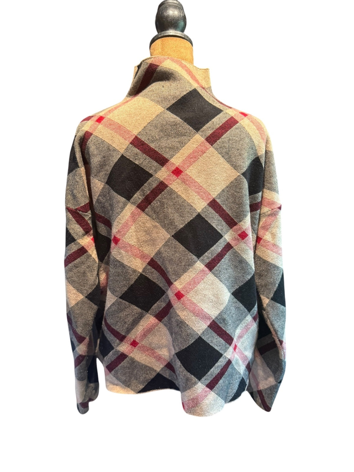 Rachel Zoe Large Plaid Turtleneck Sweater - Cozy & Stylish