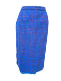 Pendleton Blue Plaid Virgin Wool Pencil Skirt