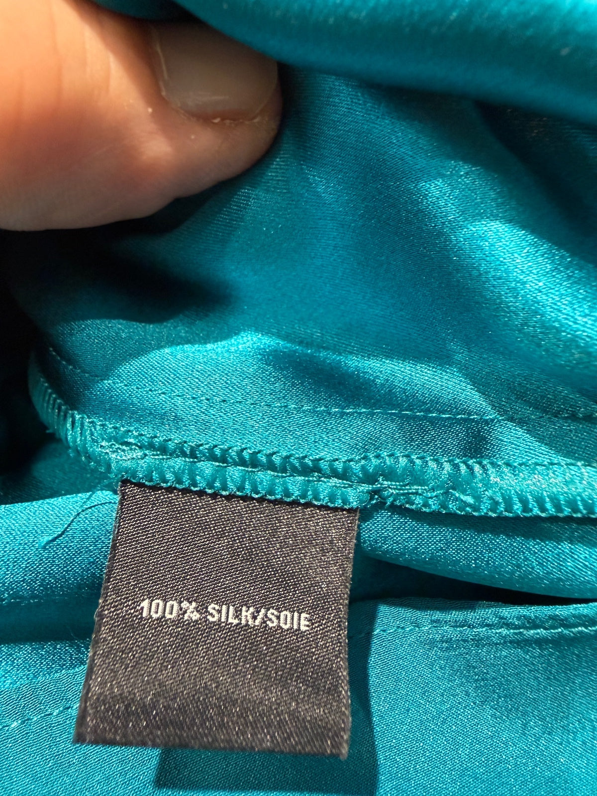 Lafayette 148 New York Silk Blouse in Vibrant Turquoise