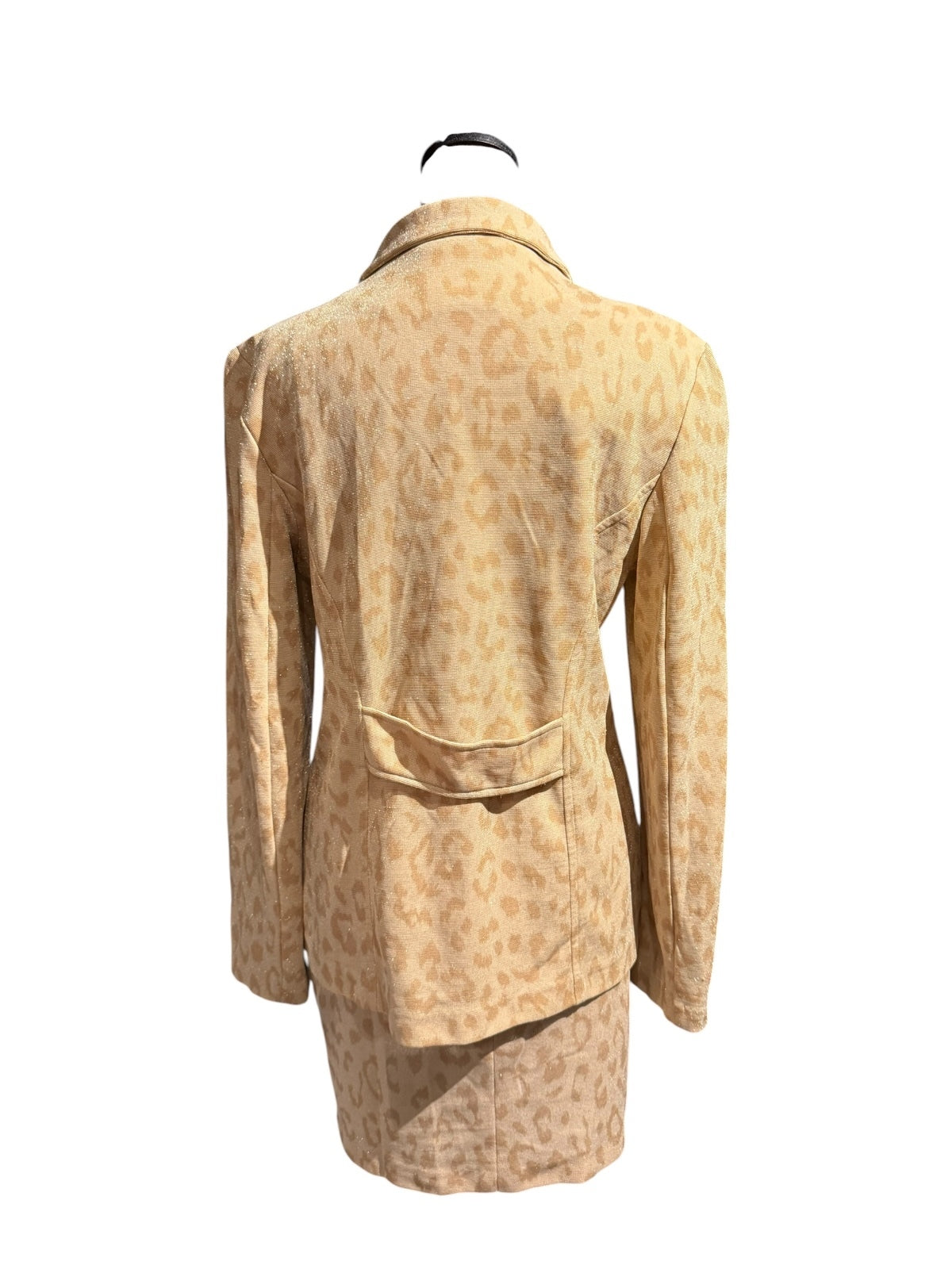 Gantos Women's Two-Piece Leopard Print Skirt and Jacket Set