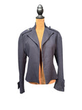 Yohji Yamamoto Black Wool Nylon Blend Military Style Jacket
