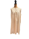 Vintage Katz Peach Embroidered Sleeveless Nightgown