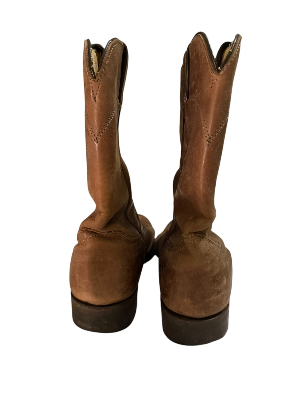 Brown Mid-calf Leather Cowboy Boots
