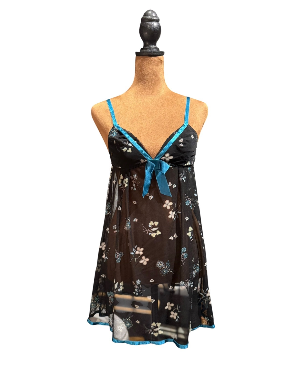 Victoria's Secret Angel Sheer Floral Babydoll Nightwear Size M