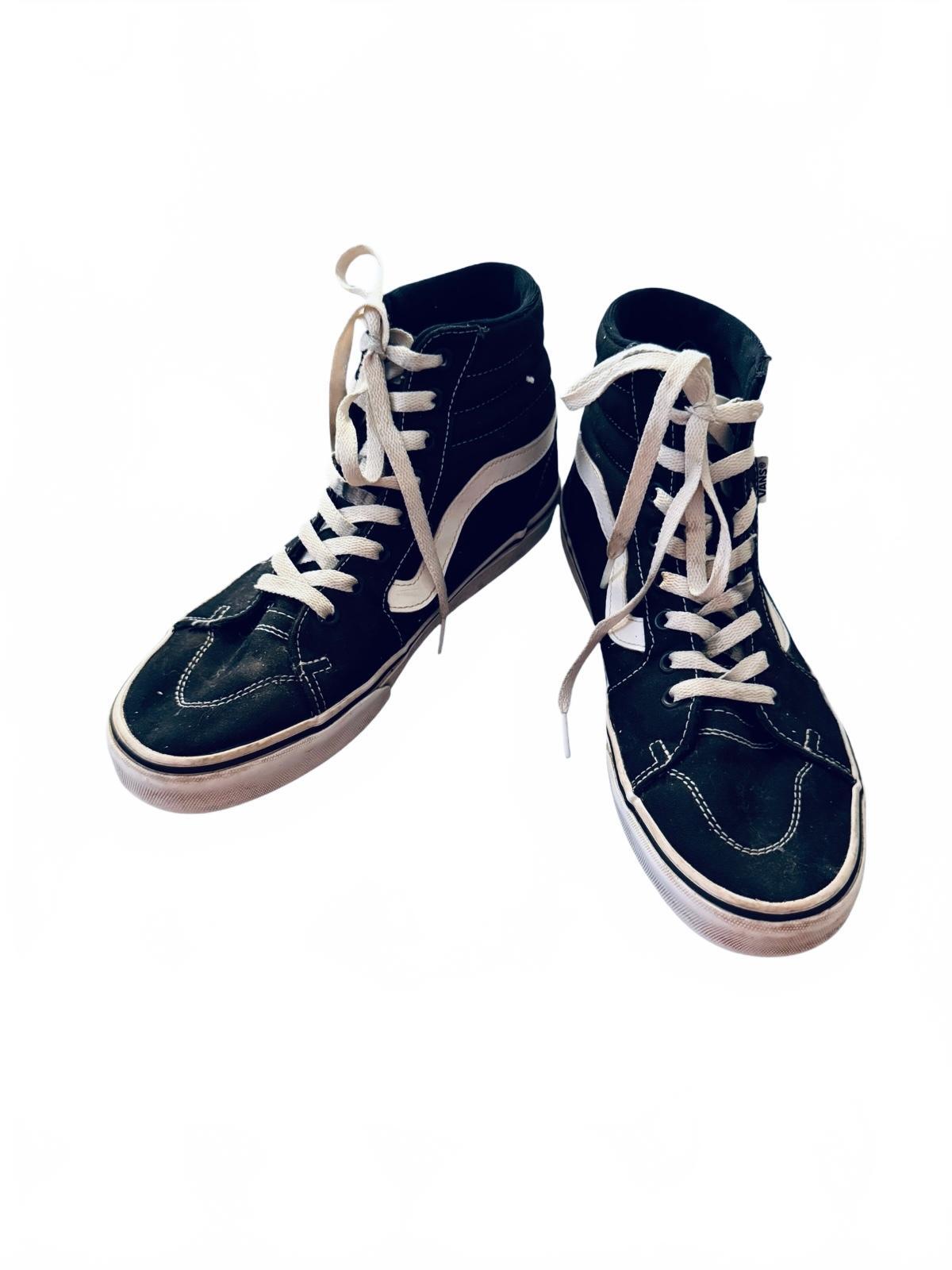 Vans Sk8-Hi Black and White High Top Sneakers