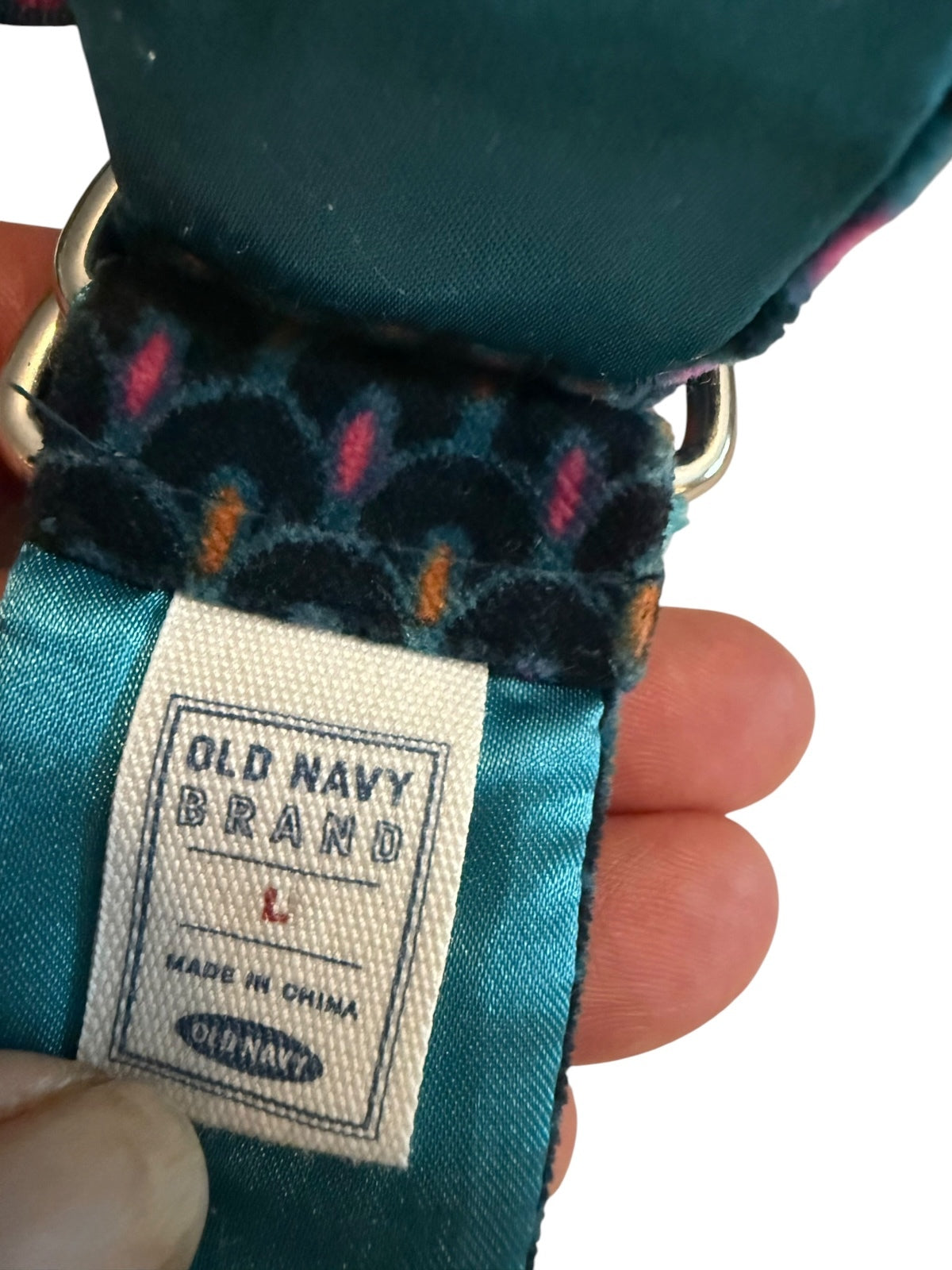 Velvet Patterned Belt with Satin Lining