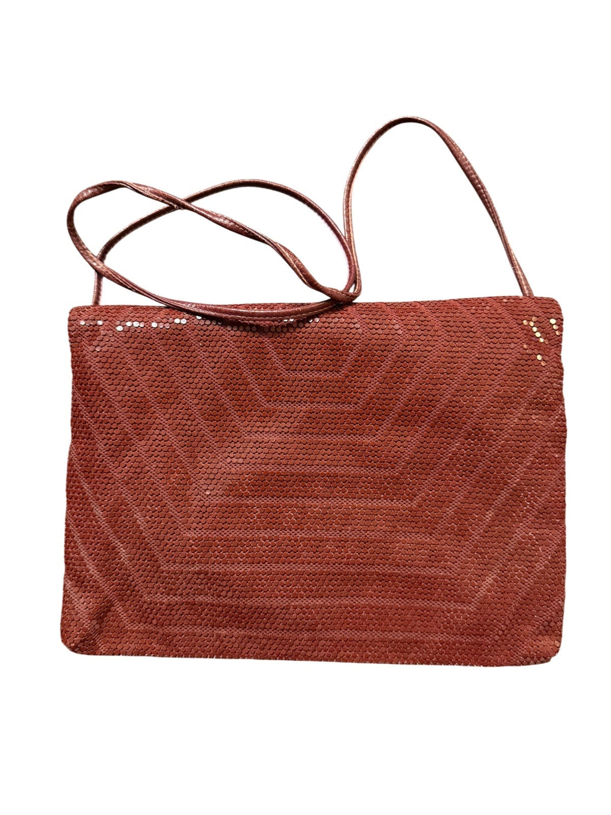 Vintage Red Mesh Envelope Clutch Bag