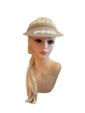 Vintage PING Beige Golf Visor Hat