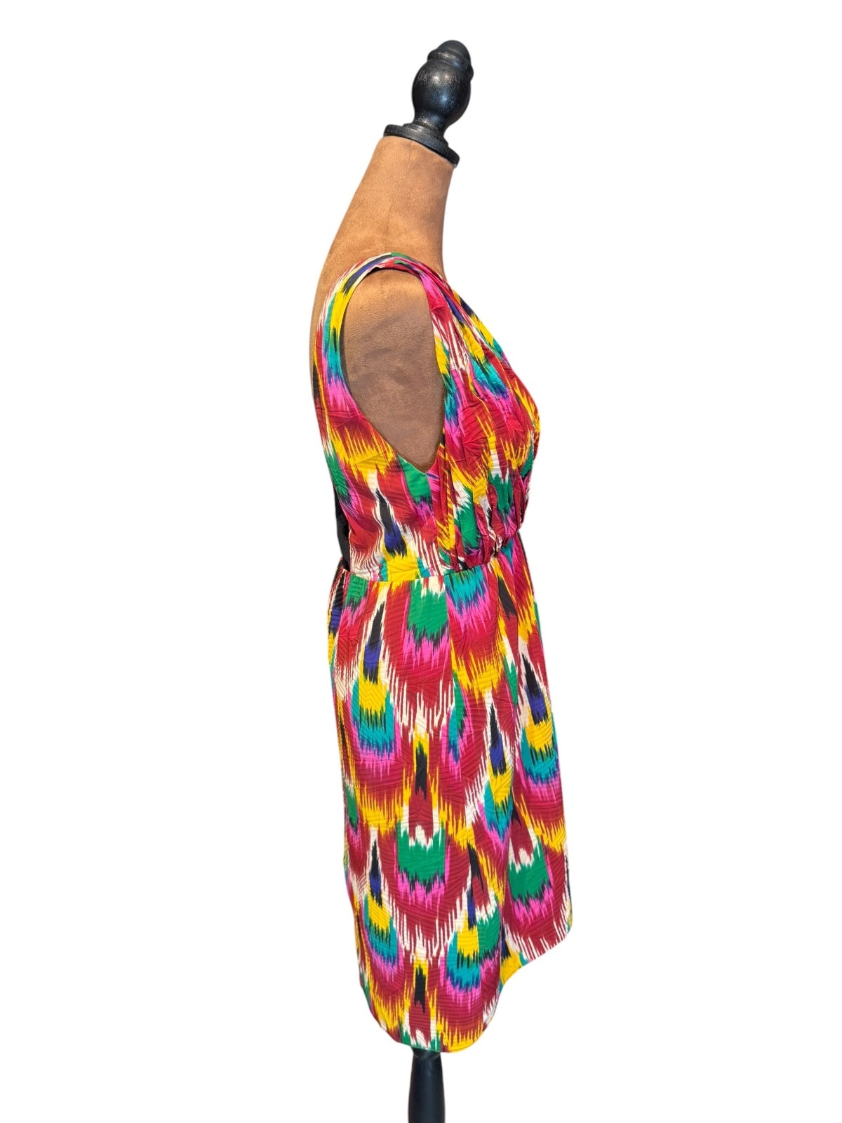 alice + olivia Vibrant Multicolor Ikat Print Dress