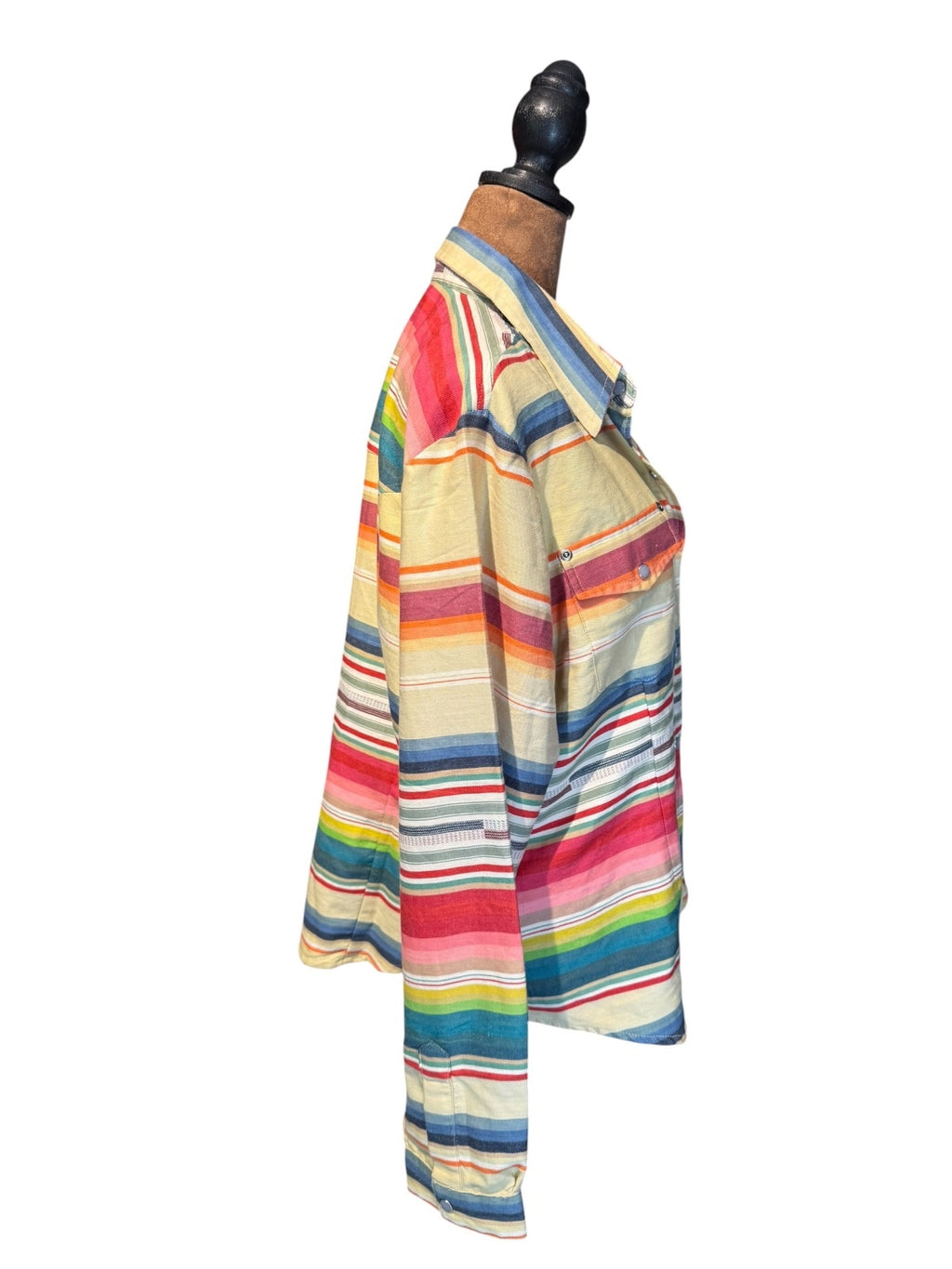 Tasha Polizzi for T.P. Saddleblanket & Co. Striped Cotton Button-Up Shirt